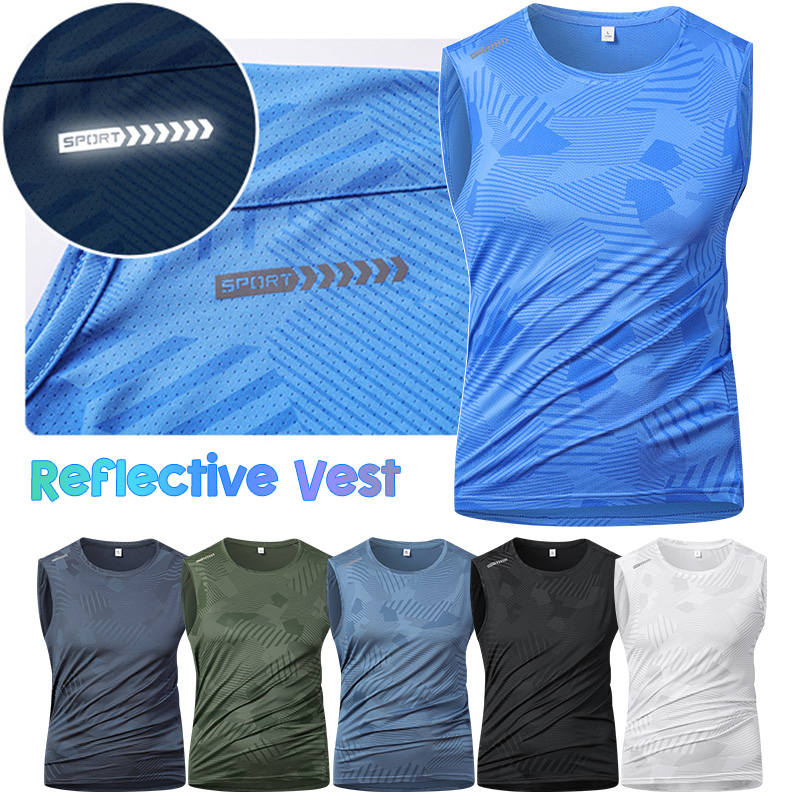 Man Running Reflective Vest Su - огляд і ціна Sleeveless Undershirt
